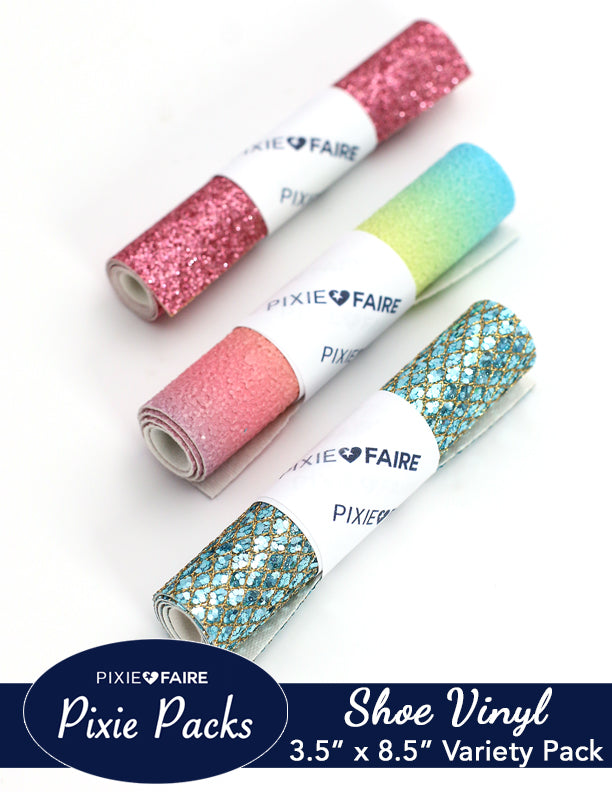 Pixie Faire Pixie Packs Pixie Packs Shoe Vinyl - Pink, Blue Sparkle Pixie Faire