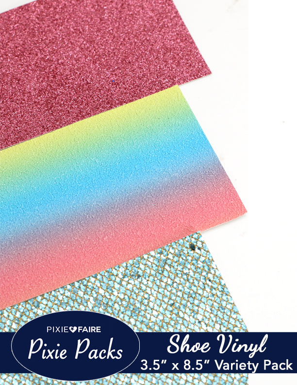 Pixie Faire Pixie Packs Pixie Packs Shoe Vinyl - Pink, Blue Sparkle Pixie Faire
