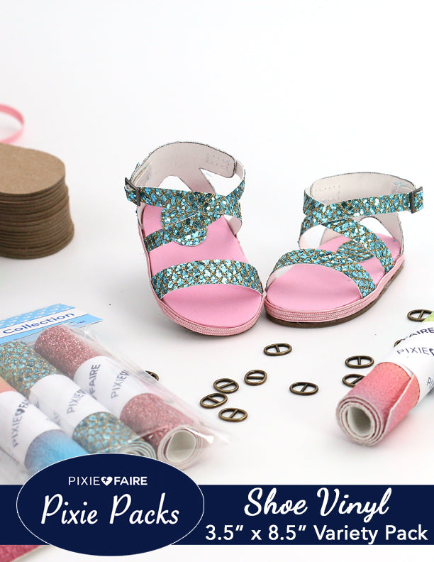Pixie Faire Pixie Packs Pixie Packs Shoe Vinyl - Pink, Blue Sparkle Pixie Faire