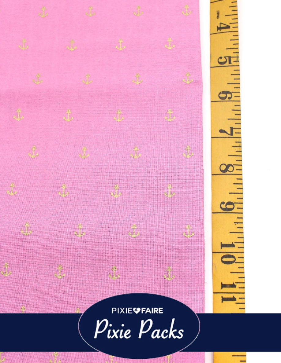 Pixie Faire Pixie Packs Limited Edition Pixie Pack Pretty Pink Anchor Siesta Beach Romper Kit Pixie Faire