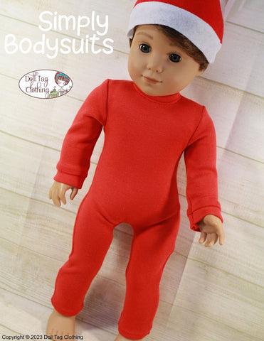 Doll Tag Clothing 18 Inch Modern Simply Bodysuits 18" Doll Clothes Pattern Pixie Faire