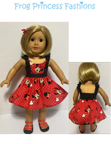 Frog Princess Fashions 18 Inch Modern Summertime Blues Sundress 18" Doll Clothes Pattern Pixie Faire