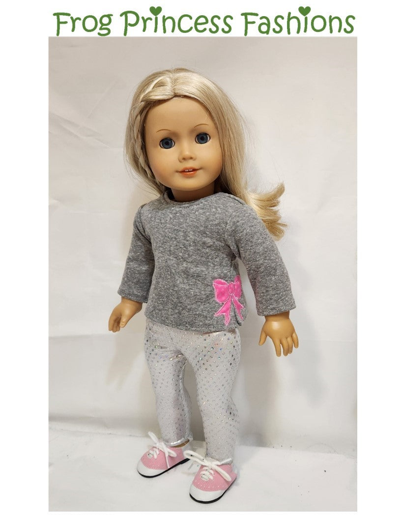 Frog Princess Fashions 18 Inch Modern Side Bow Tunic 18" Doll Clothes Pattern Pixie Faire