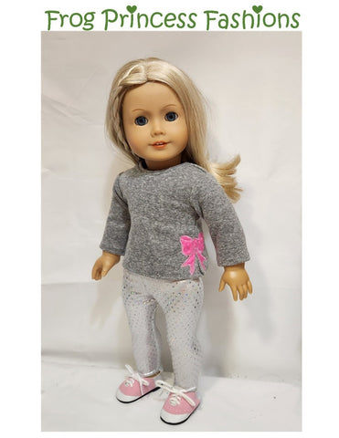 Frog Princess Fashions 18 Inch Modern Side Bow Tunic 18" Doll Clothes Pattern Pixie Faire