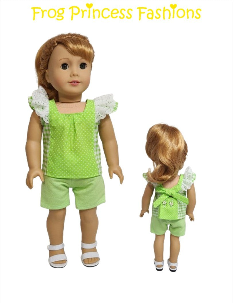 Frog Princess Fashions 18 Inch Modern Lovely Lemons Top 18" Doll Clothes Pattern Pixie Faire