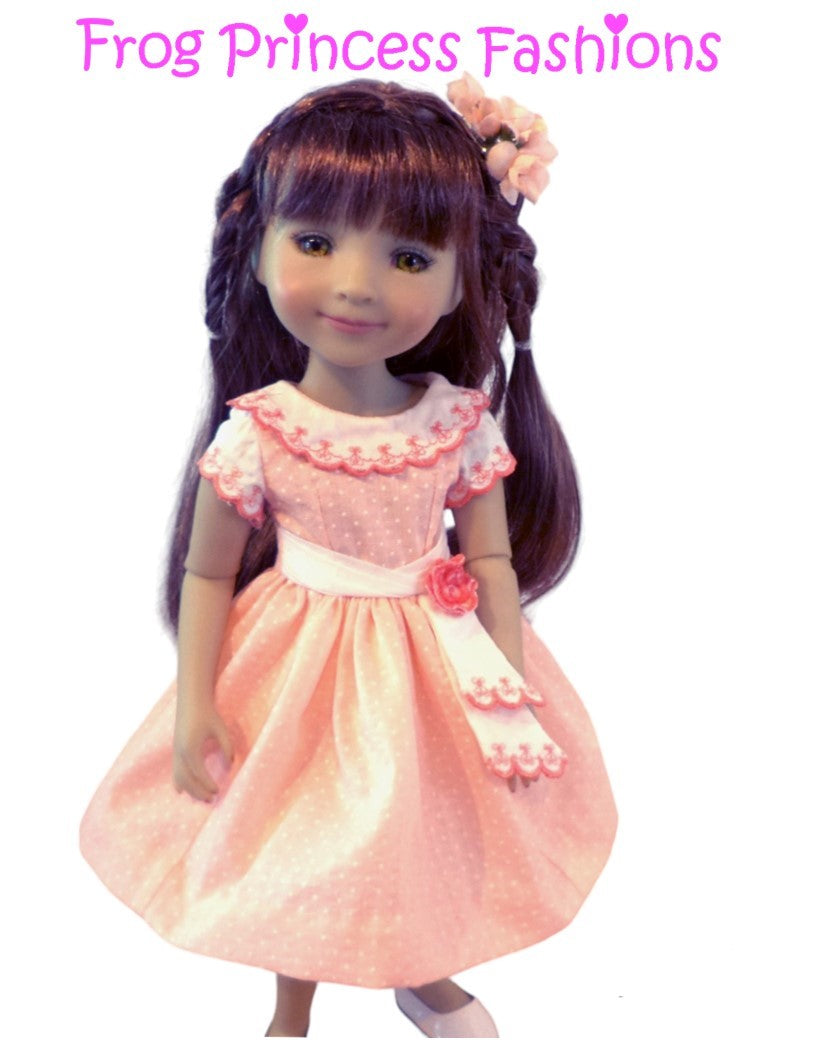 Frog Princess Fashions Machine Embroidery Design Cotillion Club 14.5-15" Doll Machine Embroidery Design Set Pixie Faire