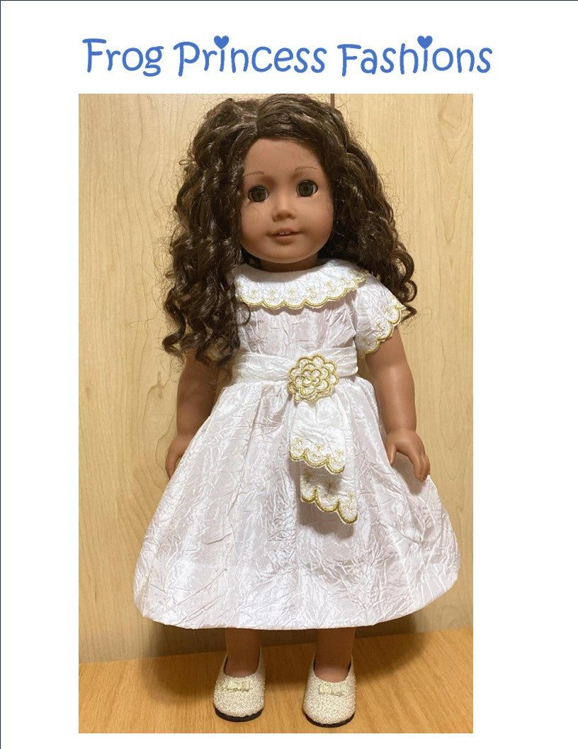 Frog Princess Fashions Machine Embroidery Design Cotillion Club 18" Doll Machine Embroidery Design Set Pixie Faire