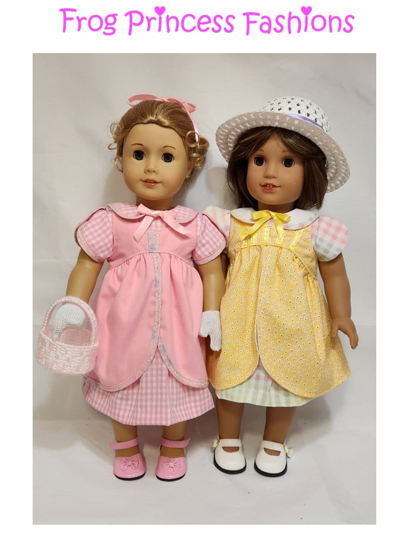 Frog Princess Fashions 18 Inch Historical Easter Finery 18" Doll Clothes Pattern Pixie Faire