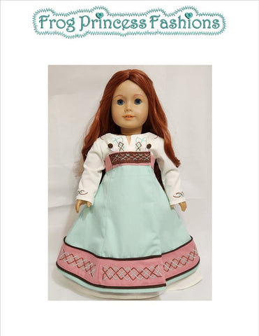 Nordic Inspired 18" Doll Machine Embroidery Design Set for the Salbjorg Dress