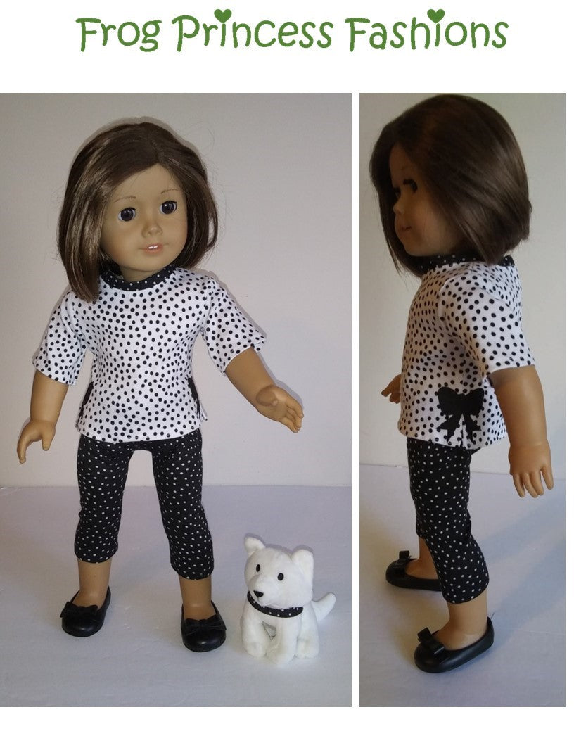 Frog Princess Fashions 18 Inch Modern Side Bow Tunic 18" Doll Clothes Pattern Pixie Faire