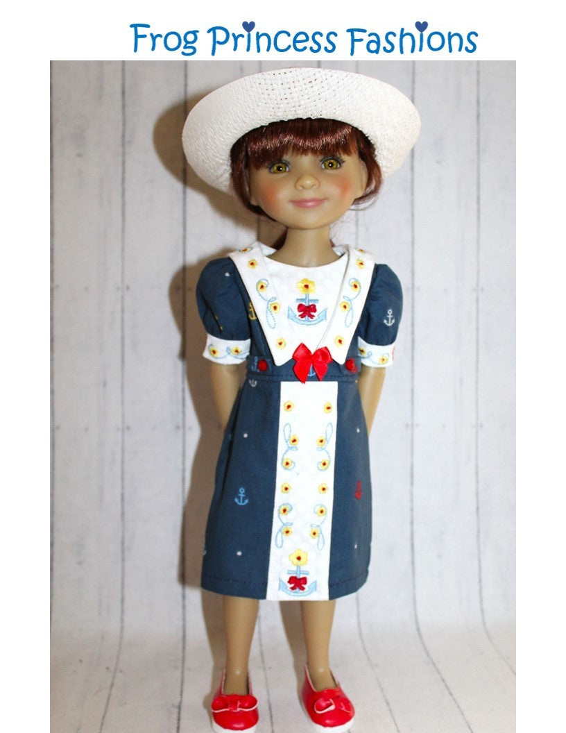Frog Princess Fashions Machine Embroidery Design Saylor Machine Embroidery Design Set For 15" RRFF Doll Clothes Pixie Faire
