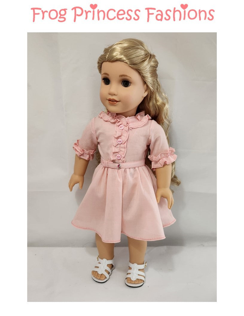 Frog Princess Fashions 18 Inch Historical Malt Shop Dress 18" Doll Clothes Pattern Pixie Faire