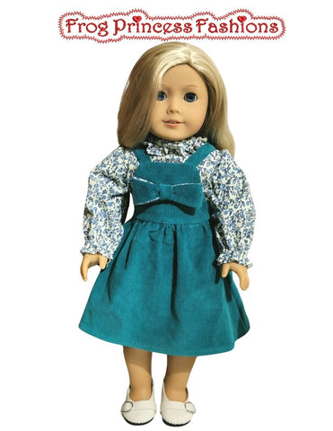 Frog Princess Fashions 18 Inch Modern Bells and Bows Jumper and Blouse Set 18" Doll Clothes Pattern Pixie Faire