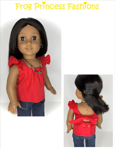 Frog Princess Fashions 18 Inch Modern Lovely Lemons Top 18" Doll Clothes Pattern Pixie Faire