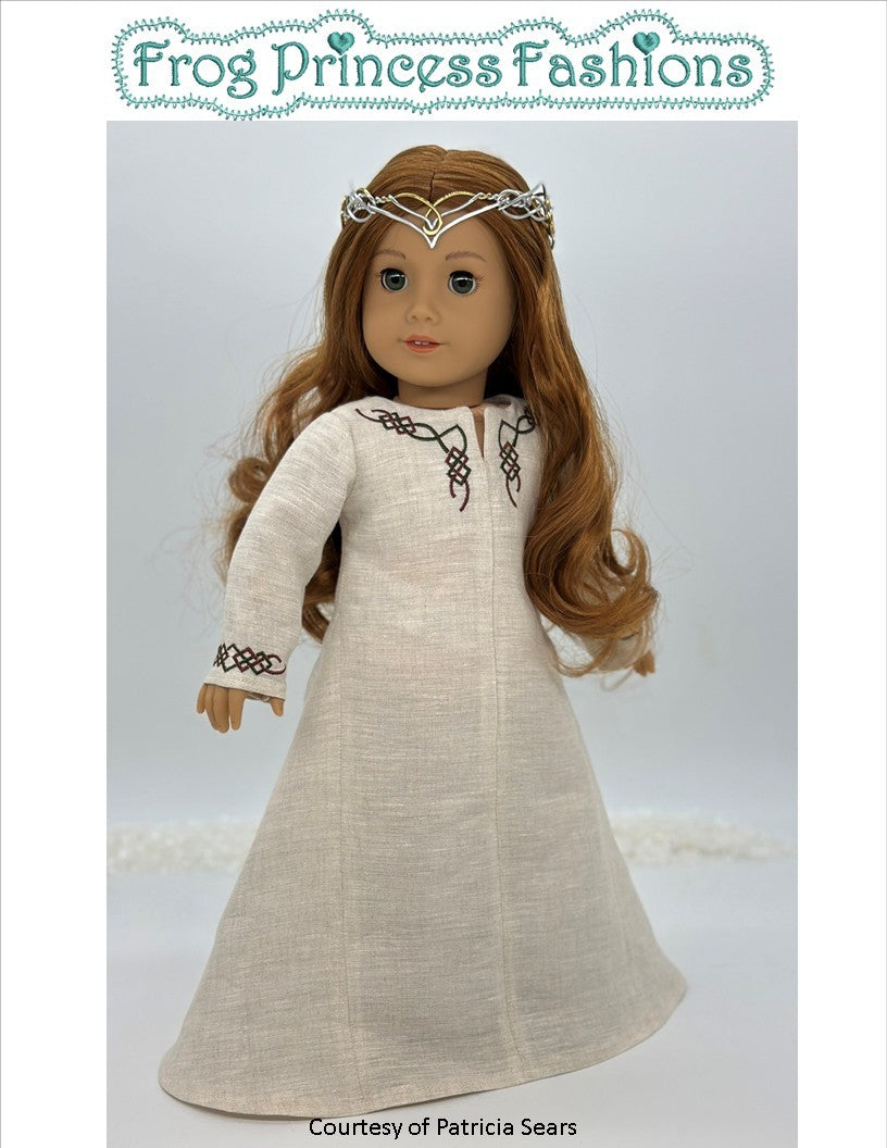 Frog Princess Fashions Machine Embroidery Design Nordic Inspired 18" Doll Machine Embroidery Design Set for the Salbjorg Dress Pixie Faire