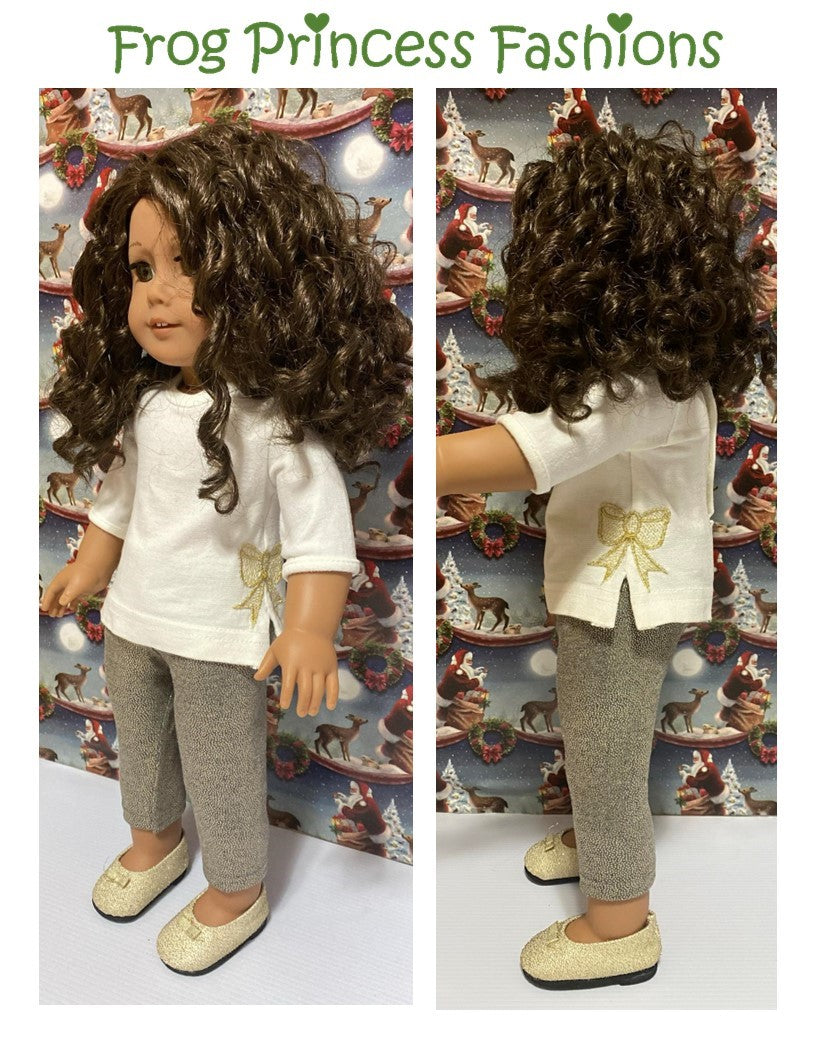 Frog Princess Fashions 18 Inch Modern Side Bow Tunic 18" Doll Clothes Pattern Pixie Faire