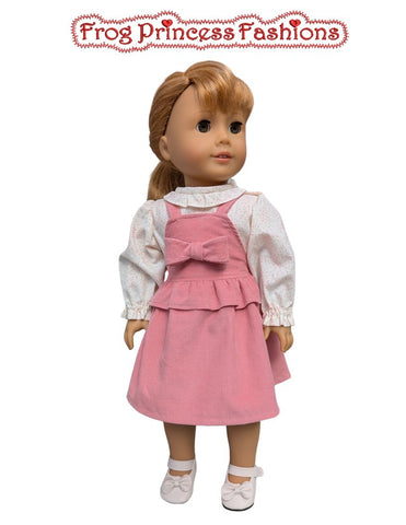 Frog Princess Fashions 18 Inch Modern Bells and Bows Jumper and Blouse Set 18" Doll Clothes Pattern Pixie Faire