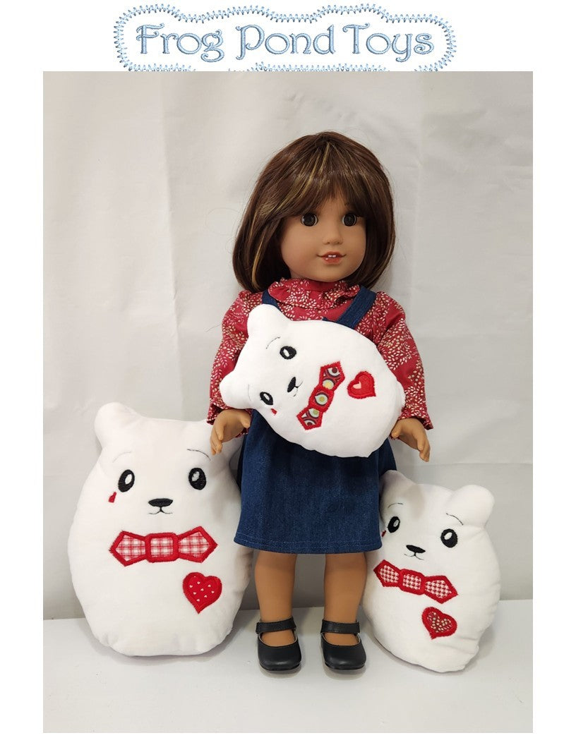 Frog Pond Toys Cloth doll Three Squishy Polar Bears Soft Doll Pattern Pixie Faire