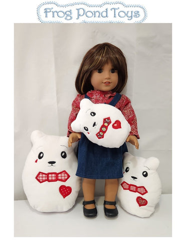 Frog Pond Toys Cloth doll Three Squishy Polar Bears Soft Doll Pattern Pixie Faire