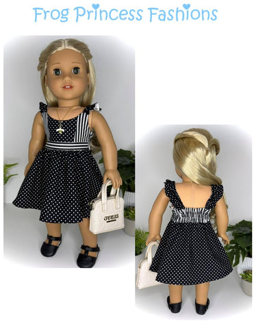 Frog Princess Fashions 18 Inch Modern Summertime Blues Sundress 18" Doll Clothes Pattern Pixie Faire