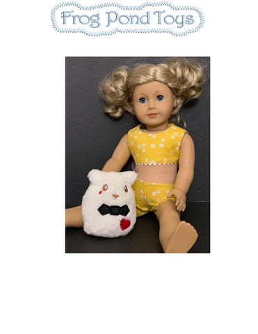 Frog Pond Toys Cloth doll Three Squishy Polar Bears Soft Doll Pattern Pixie Faire
