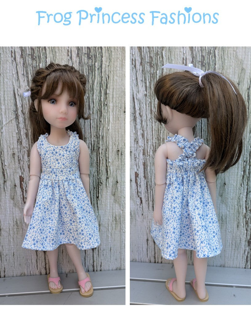 Frog Princess Fashions Ruby Red Fashion Friends Summertime Blues Sundress Doll Clothes Pattern for 15" Ruby Red Fashion Friends Pixie Faire