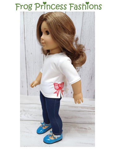 Frog Princess Fashions 18 Inch Modern Side Bow Tunic 18" Doll Clothes Pattern Pixie Faire