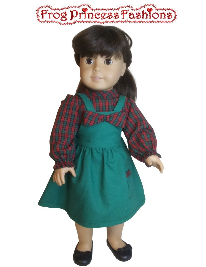 Frog Princess Fashions 18 Inch Modern Bells and Bows Jumper and Blouse Set 18" Doll Clothes Pattern Pixie Faire