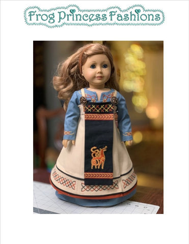 Nordic Inspired 18" Doll Machine Embroidery Design Set for the Salbjorg Dress