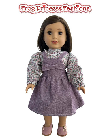 Frog Princess Fashions 18 Inch Modern Bells and Bows Jumper and Blouse Set 18" Doll Clothes Pattern Pixie Faire