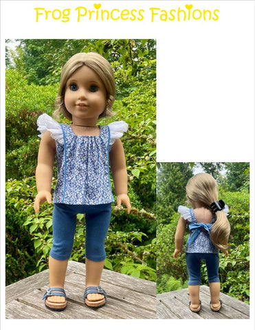 Frog Princess Fashions 18 Inch Modern Lovely Lemons Top 18" Doll Clothes Pattern Pixie Faire