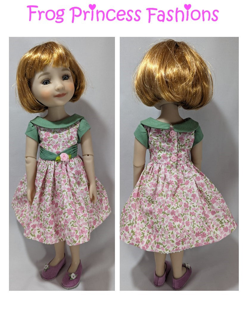 Frog Princess Fashions 18 Inch Historical Cotillion Club Gown 14.5-15" Doll Clothes Pattern Pixie Faire