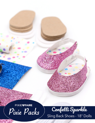 Pixie Faire Pixie Packs Pixie Packs Confetti Sparkle Sling Back Shoe Kit SHAPE 1 Pixie Faire