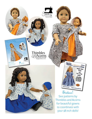 Stitchery By Snowflake 8" Baby Dolls Dressing Baby... in Colonial Elegance Doll Clothes Pattern for 8" Baby Dolls Pixie Faire