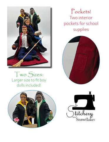 Stitchery By Snowflake Barbie Sorcery School Uniform Doll Clothes Pattern for 11 1/2" Fashion Dolls Pixie Faire