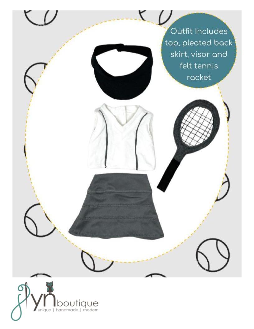 My Sunshine Dolls 18 Inch Modern Sporty Tennis Gal 18" Doll Clothes Pattern Pixie Faire