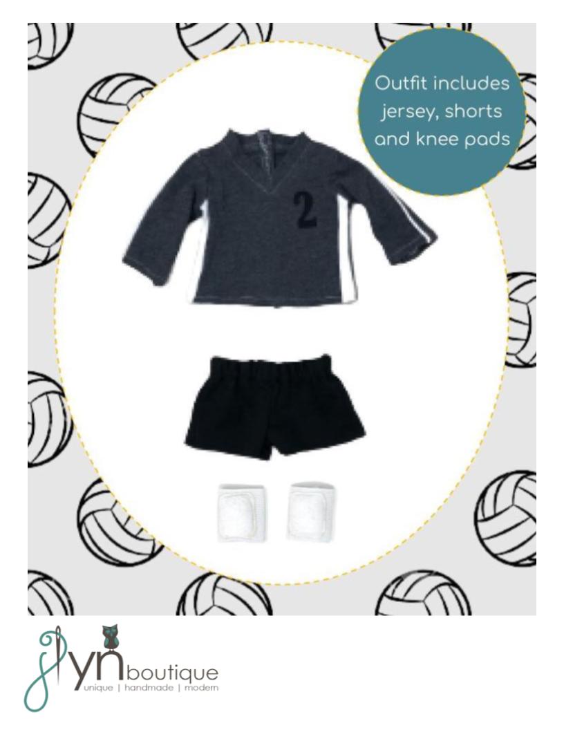 My Sunshine Dolls 18 Inch Modern Sporty Volleyball Gal 18" Doll Clothes Pattern Pixie Faire