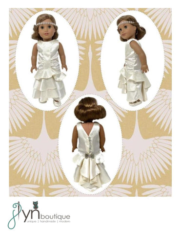 My Sunshine Dolls 18 Inch Historical Style Moderne Gown 18" Doll Clothes Pattern Pixie Faire