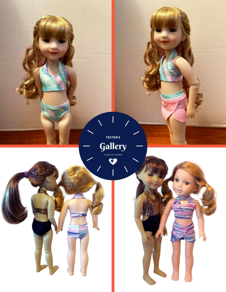 PF House Brand Ruby Red Fashion Friends Summer Fun Sporty Swimsuit 14.5-15" Doll Clothes Pixie Faire
