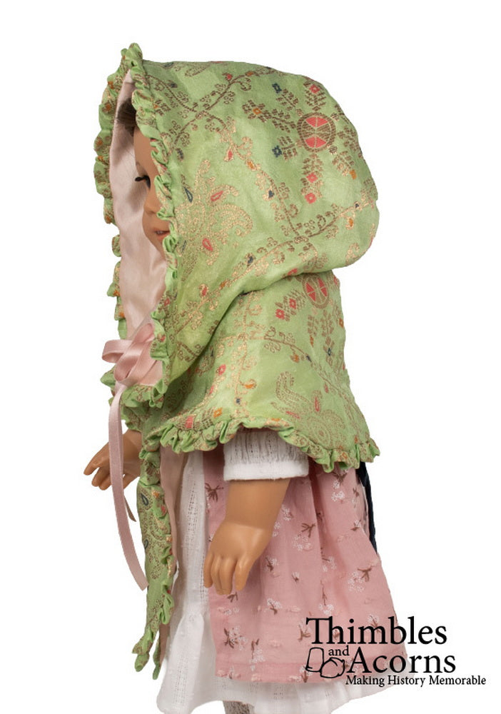 Thimbles and Acorns 18 Inch Historical Fan-Fold Hooded Mantle 18" Doll Clothes Pattern Pixie Faire
