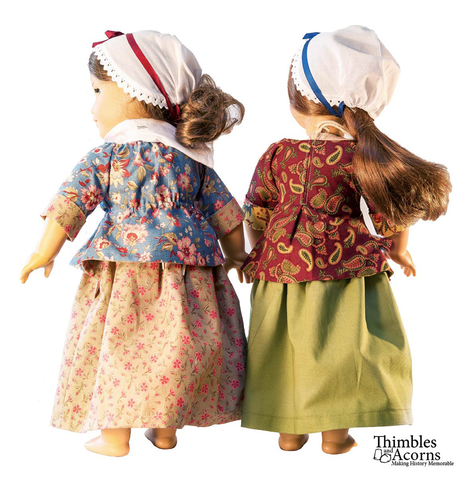 Thimbles and Acorns 18 Inch Historical 18th Century Shortgown Set 18" Doll Clothes Pattern Pixie Faire