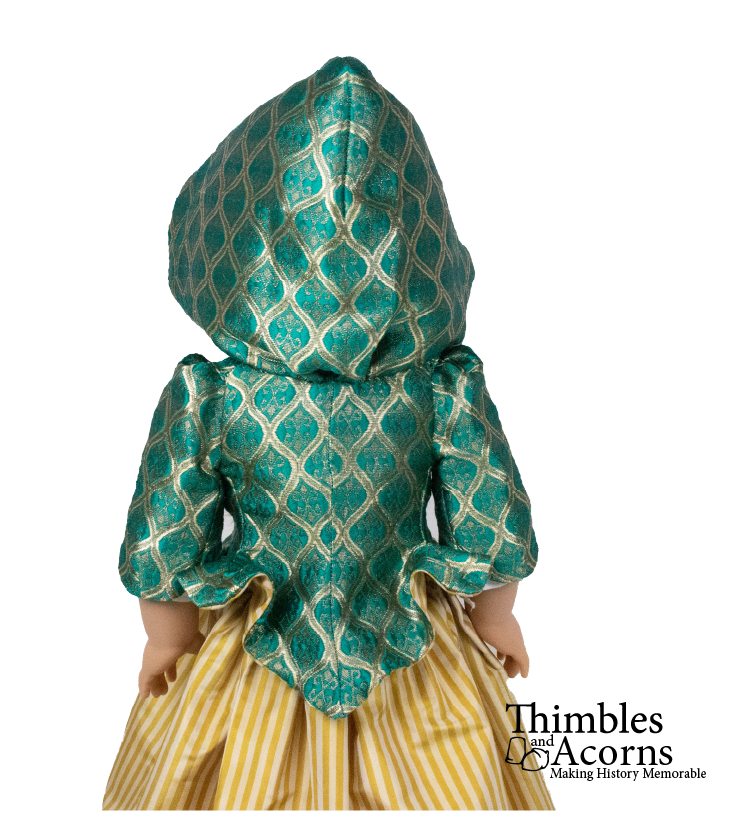 Thimbles and Acorns 18 Inch Historical 1770 18th Century Hoodie 18" Doll Clothes Pattern Pixie Faire