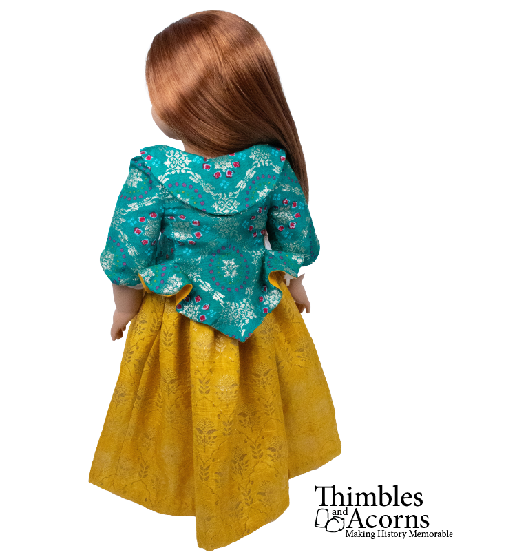 Thimbles and Acorns 18 Inch Historical 1770 18th Century Hoodie 18" Doll Clothes Pattern Pixie Faire