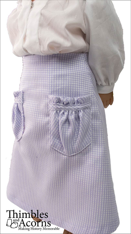 Thimbles and Acorns 18 Inch Historical Edwardian A-Line Skirt 18" Doll Clothes Pattern Pixie Faire
