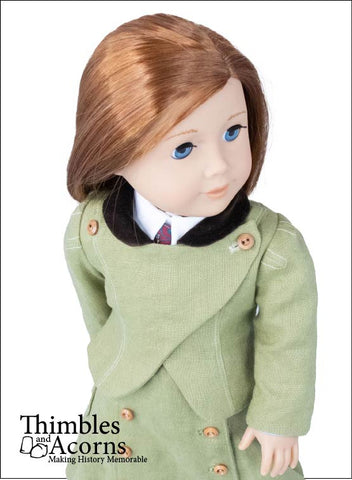 Thimbles and Acorns 18 Inch Historical Edwardian Bicycle Jacket 18" Doll Clothes Pattern Pixie Faire