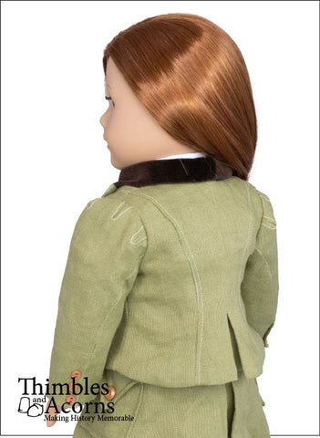 Thimbles and Acorns 18 Inch Historical Edwardian Bicycle Jacket 18" Doll Clothes Pattern Pixie Faire