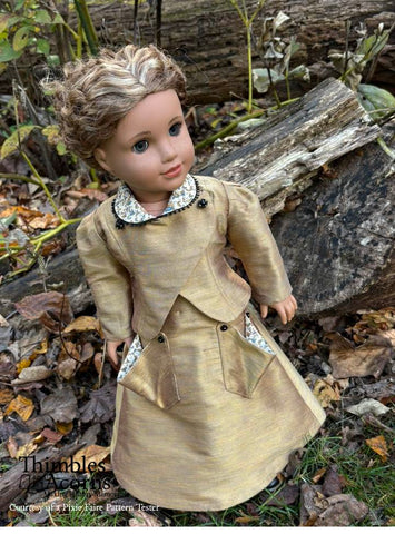 Thimbles and Acorns 18 Inch Historical Edwardian Bicycle Jacket 18" Doll Clothes Pattern Pixie Faire