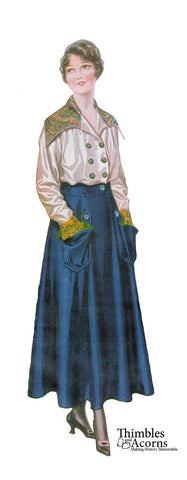 Thimbles and Acorns 18 Inch Historical Edwardian A-Line Skirt 18" Doll Clothes Pattern Pixie Faire