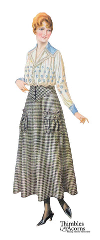 Thimbles and Acorns 18 Inch Historical Edwardian A-Line Skirt 18" Doll Clothes Pattern Pixie Faire