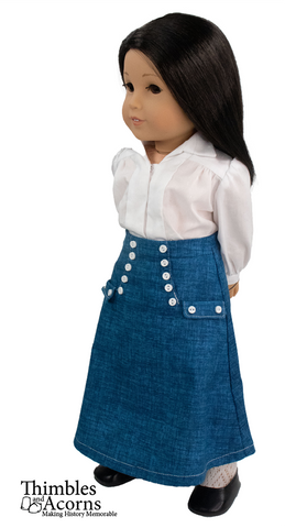 Thimbles and Acorns 18 Inch Historical Laura Shirtwaist 18" Doll Clothes Pattern Pixie Faire